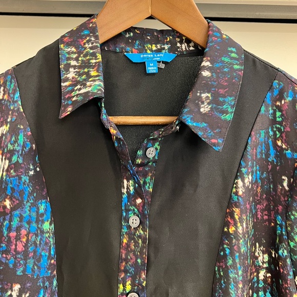 NWOT Derek Lam for Design Colorful Button Down Blouse - Picture 5 of 10